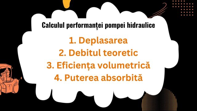 Formula de calcul pentru performanța pompei hidraulice