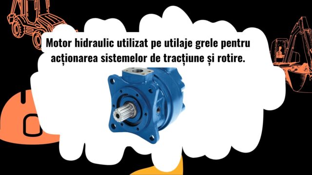 Motor hidraulic utilizat pe un excavator