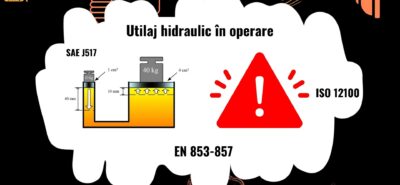 Utilaj greu cu sistem hidraulic în acțiune