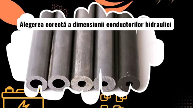 Diagramă cu dimensiuni de furtunuri și țevi hidraulice