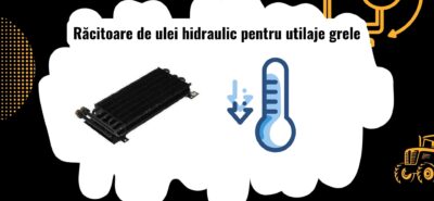 Răcitor de ulei hidraulic montat pe un utilaj greu