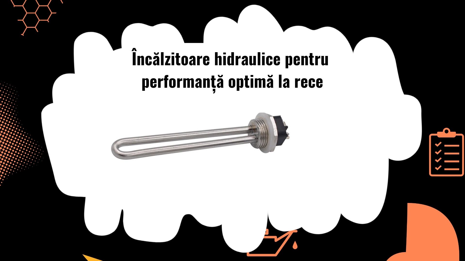 Încălzitor hidraulic instalat pe un utilaj greu