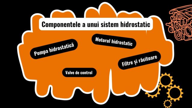 Sistem hidrostatic pe un utilaj greu