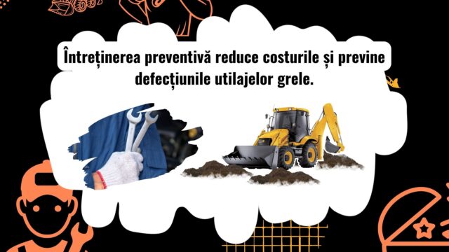 mecanic inspectând un utilaj greu