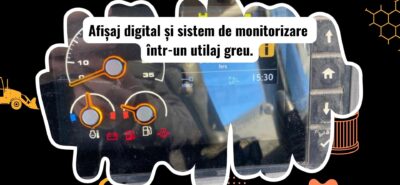 Panou digital de control într-un utilaj greu