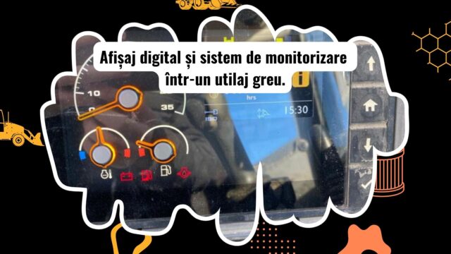 Panou digital de control într-un utilaj greu