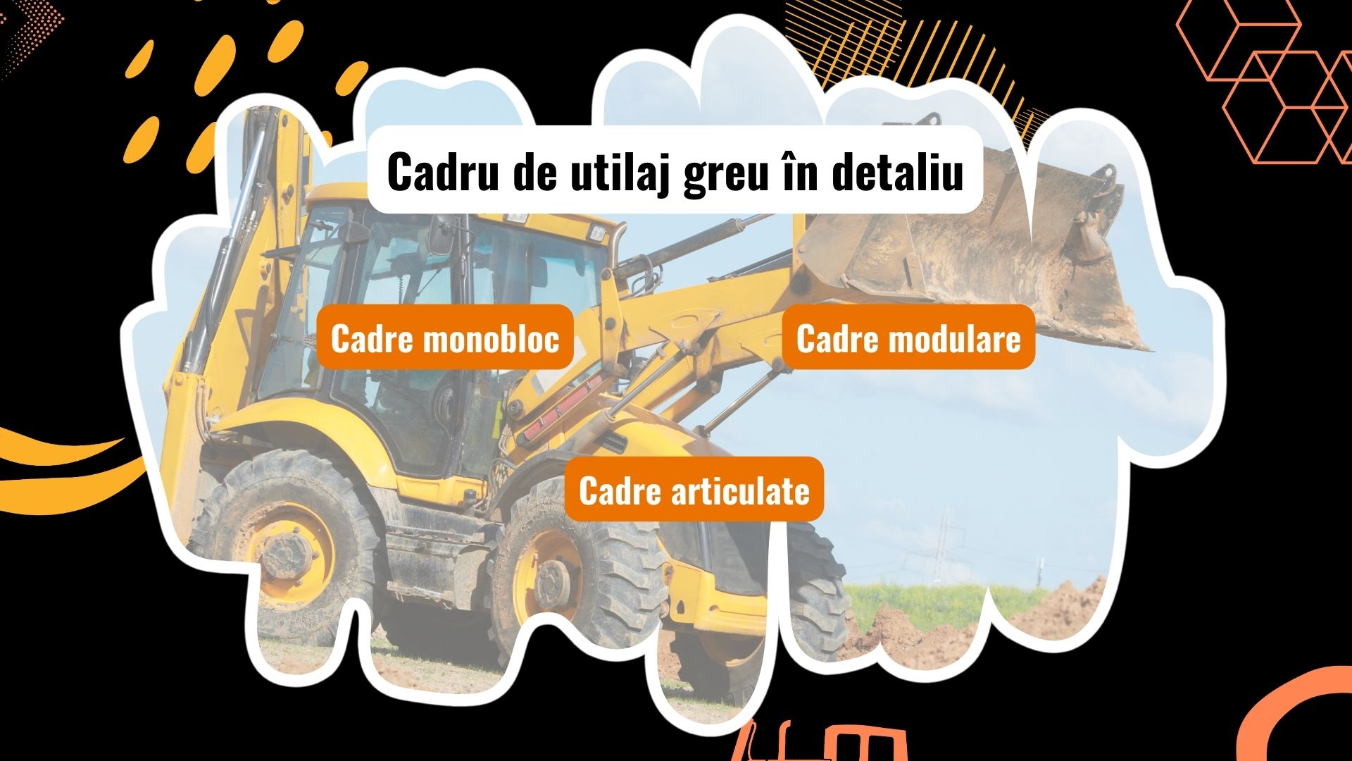 Cadru solid al unui utilaj greu