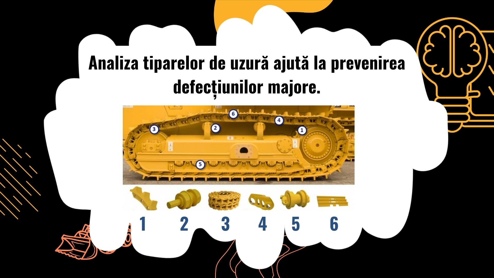 Tipare de uzură la șasiul utilajelor grele