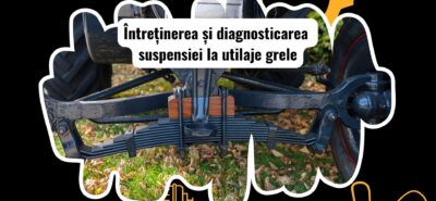 Mecanicul inspectează suspensia unui utilaj greu