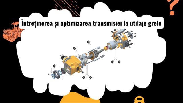 Mecanicul verifică transmisia unui utilaj greu